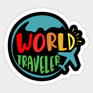 World Traveler Sticker